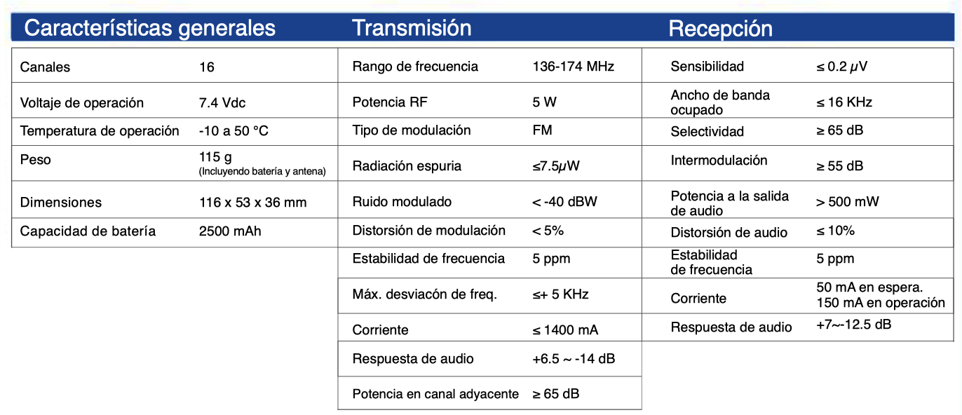 TX PRO TX500 VHF Radios Kenwood Chile
